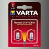 2 Ampoules Lampe Torche Type Normal Blanche 2,4 Volts 0,3 A-Varta 701 - 2