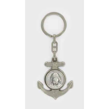 Porte-Clés Ancre Marine et Pêcheur Breton Fabrication Artisanale