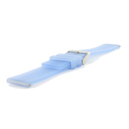 Bracelet de montre en silicone Rubber anallergique 16mm bleu