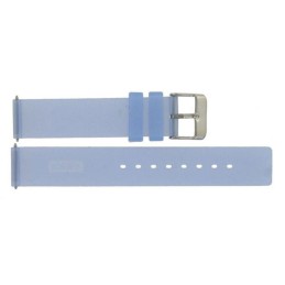 Bracelet de montre en silicone Rubber anallergique 16mm bleu