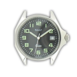 Montre de Travail en Acier Analogique Quartz 3 aiguilles et Dateur Made In France