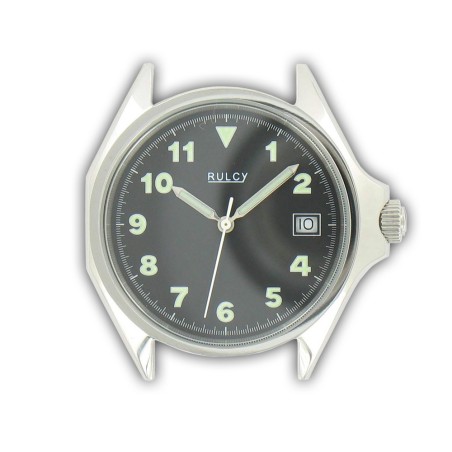 Montre de Travail en Acier Analogique Quartz 3 aiguilles et Dateur Made In France