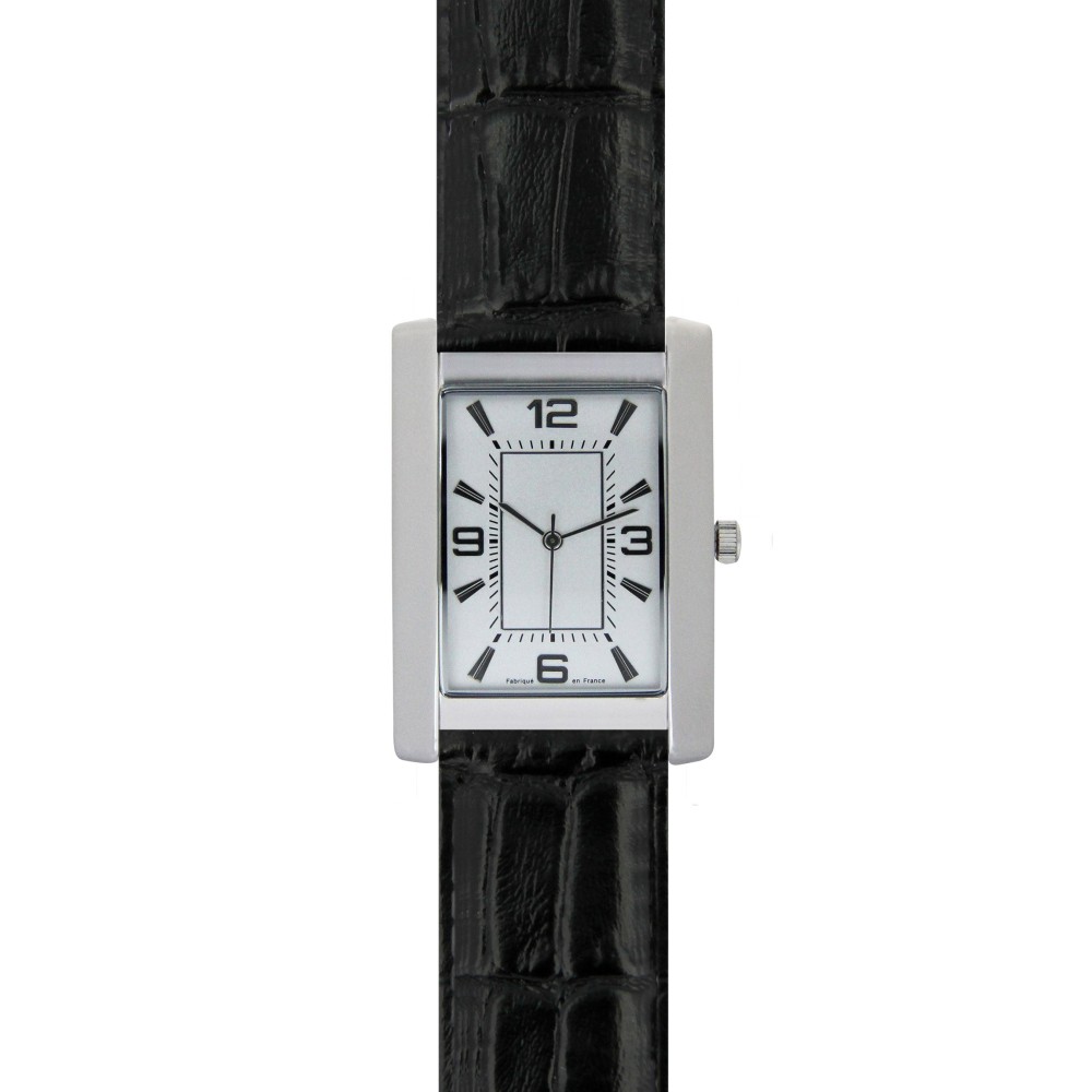 Montre Acier Rectangulaire Quartz 5ATM de Fabrication Artisanale Française Montre Acier Rectangulaire Quartz 5ATM de Fabrication Artisanale Française