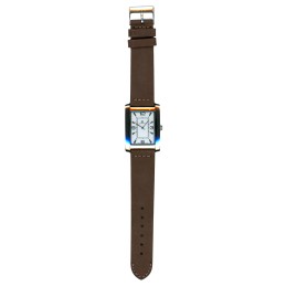 Montre Acier Rectangulaire Quartz 5ATM de Fabrication Artisanale Française