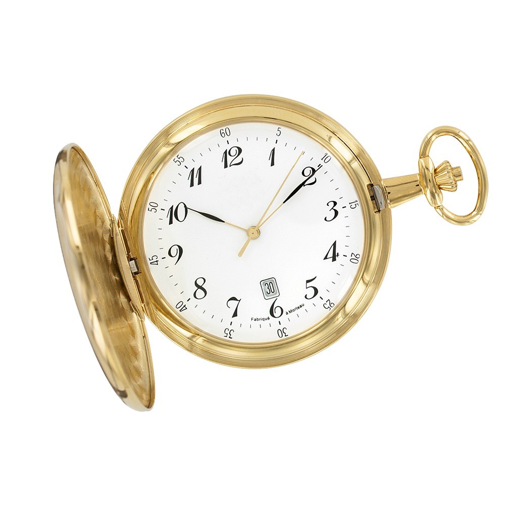Montre de Poche Savonnette Classique Dorée Made In France Montre de Poche Savonnette Classique Dorée Made In France