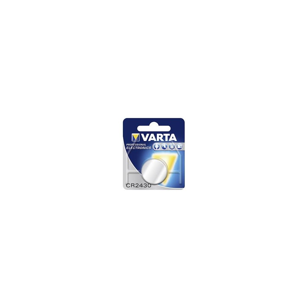 Pile Bouton CR2430 Lithium 3Volts 300 mAh Varta