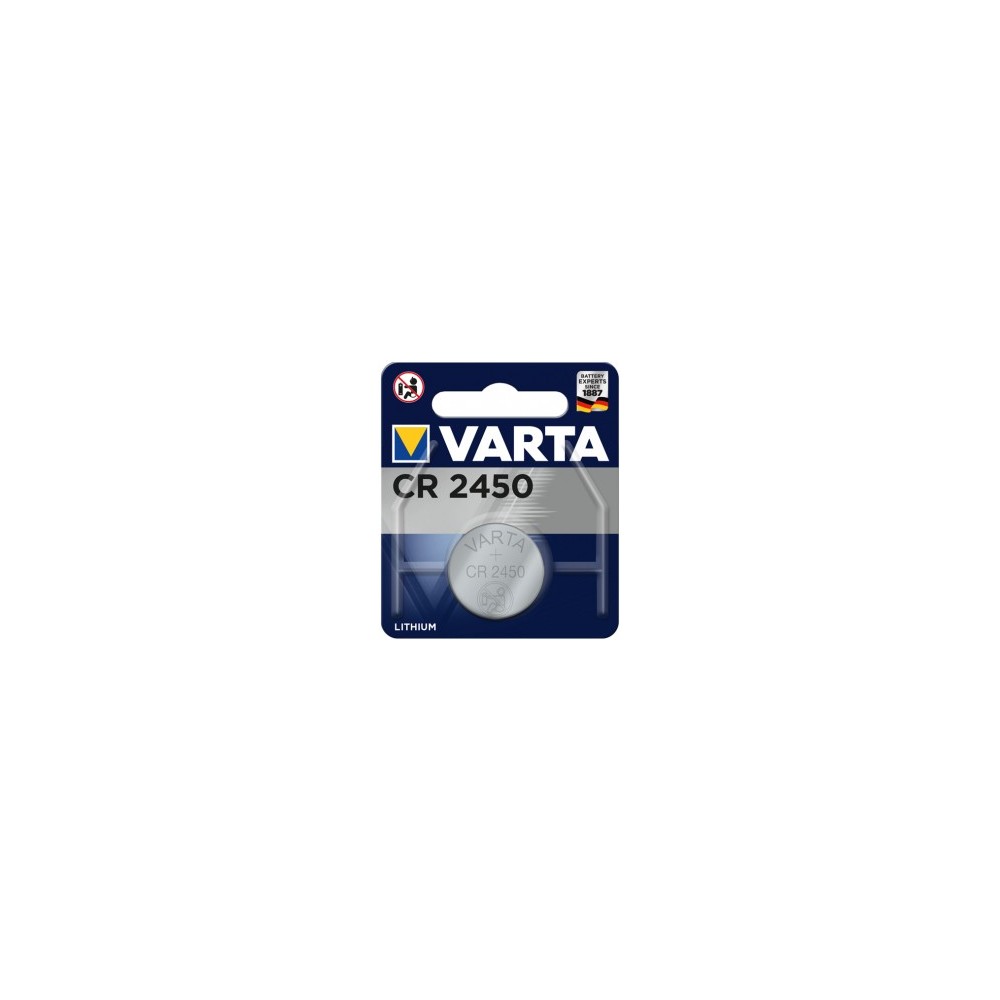 Pile Bouton CR2450 Lithium 3Volts 560 mAh Varta
