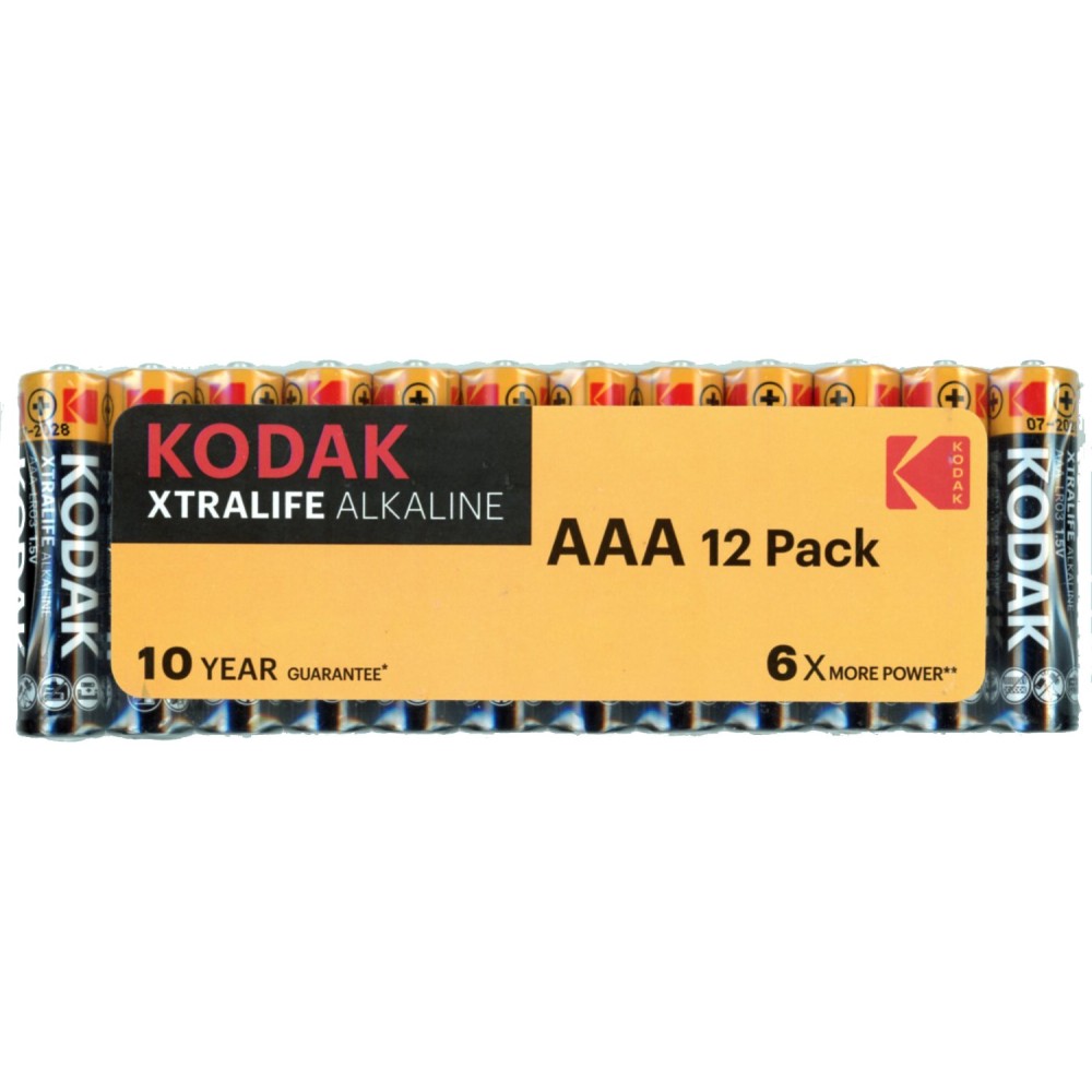 12 Piles LR3 AAA Micro Alcaline Xtralife 1.5 Volts Kodak®