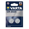 2 Piles Bouton CR2025 Lithium 3Volts 170 mAh Varta