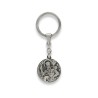 Porte Clés Médaille Argentée de Saint Christophe Fabrication Artisanale