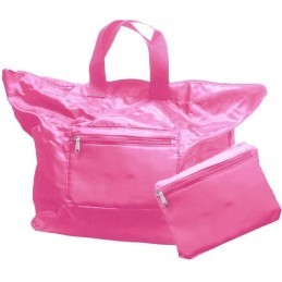 Sac Cabas de Courses Réutilisable et Esthétique Rose de 25 litres avec Pochette