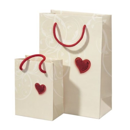 Lots de 10 Sacs Papier Love Haut de Gamme 170gr