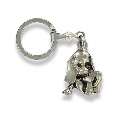 Porte clés chien Cocker en métal. Made In France Artisanal 