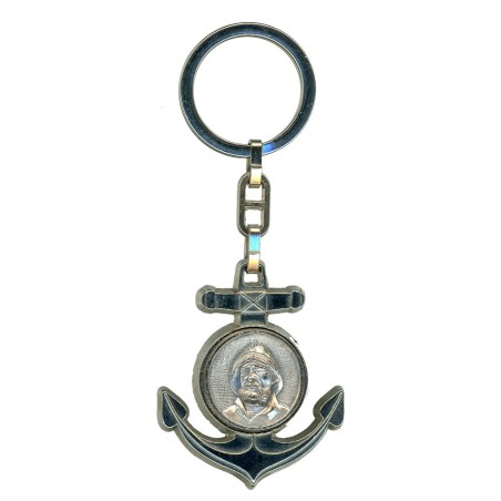 Porte-Clés Ancre Marine et Pêcheur Breton Fabrication Artisanale