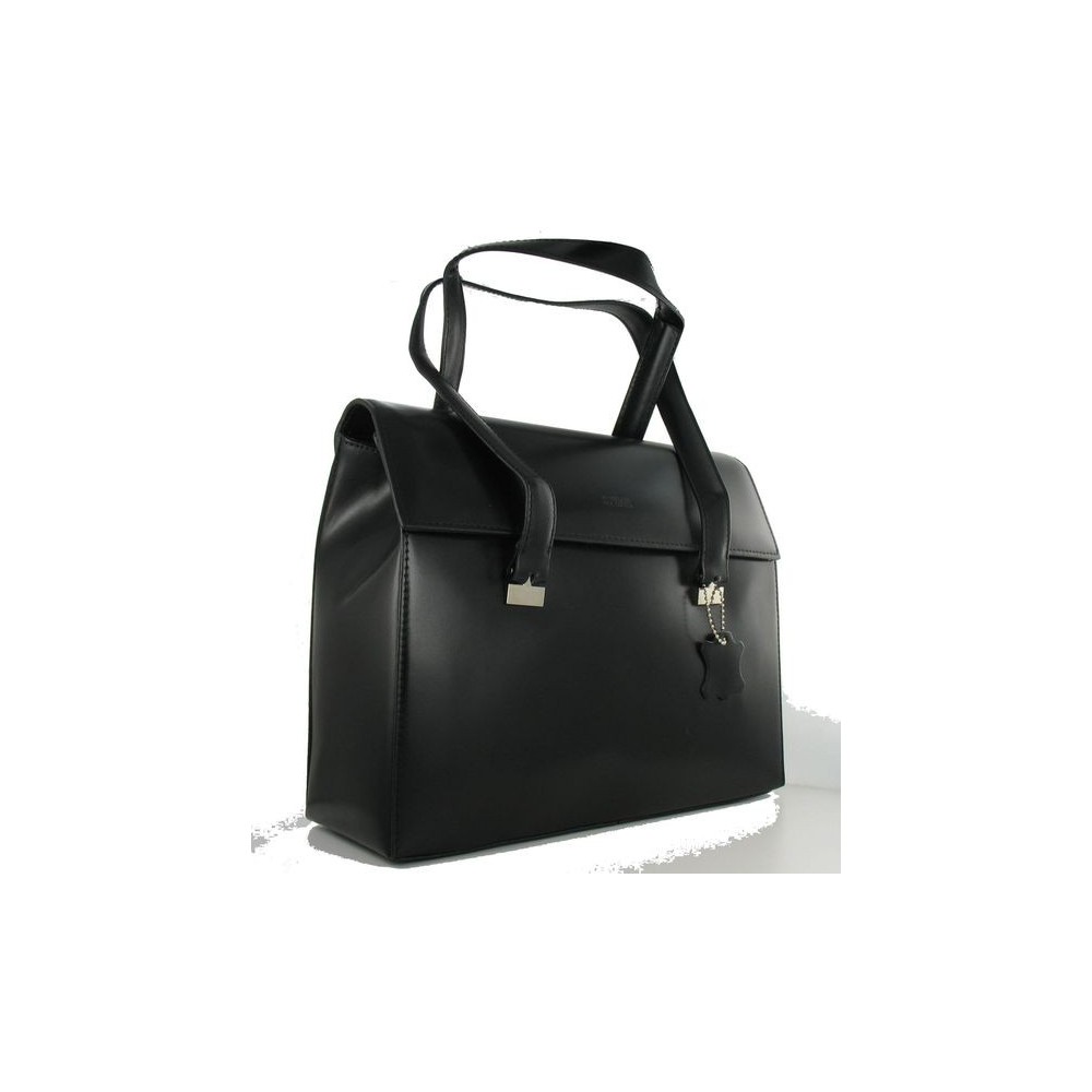 Sac à Main Noir en Cuir Véritable 280x210x95mm