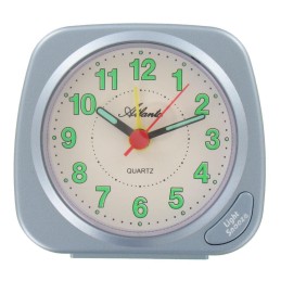 Réveil Quartz Analogique éclairage Cadran Sonnerie 7x7cm Atlanta 1544