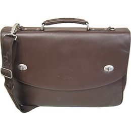 Porte-Document Marron Toril en Cuir Véritable 400x280x80mm